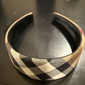 Burberry Beige and Black Check Headband